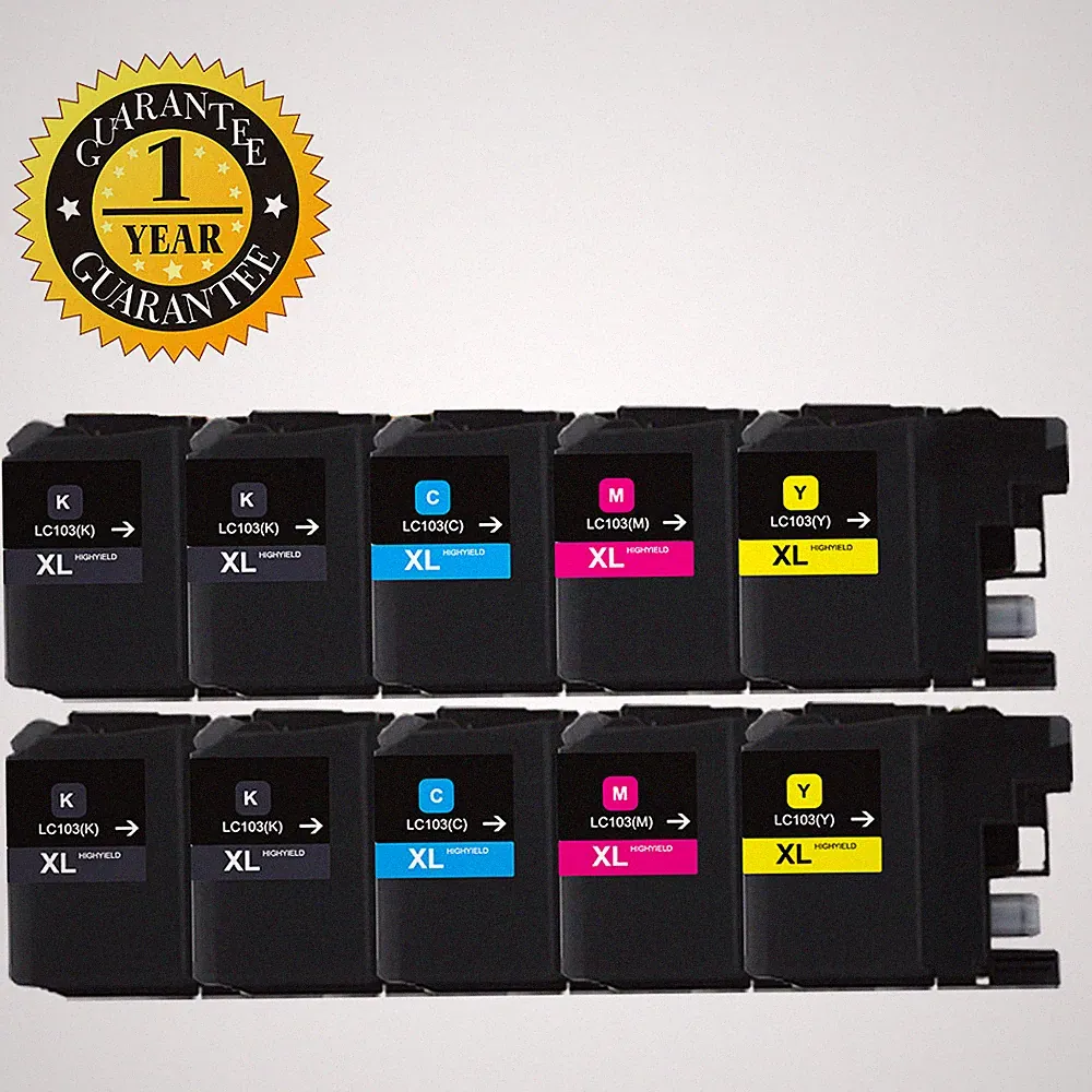 10PK LC103 ink cartridges for brother printer MFC-J475DW MFC-J475DW J870DW
