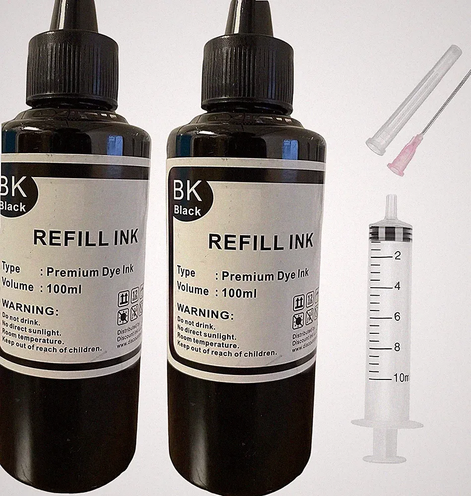 2*100ml Black Refill Ink for Brother LC101 LC103 LC105 LC107 printer
