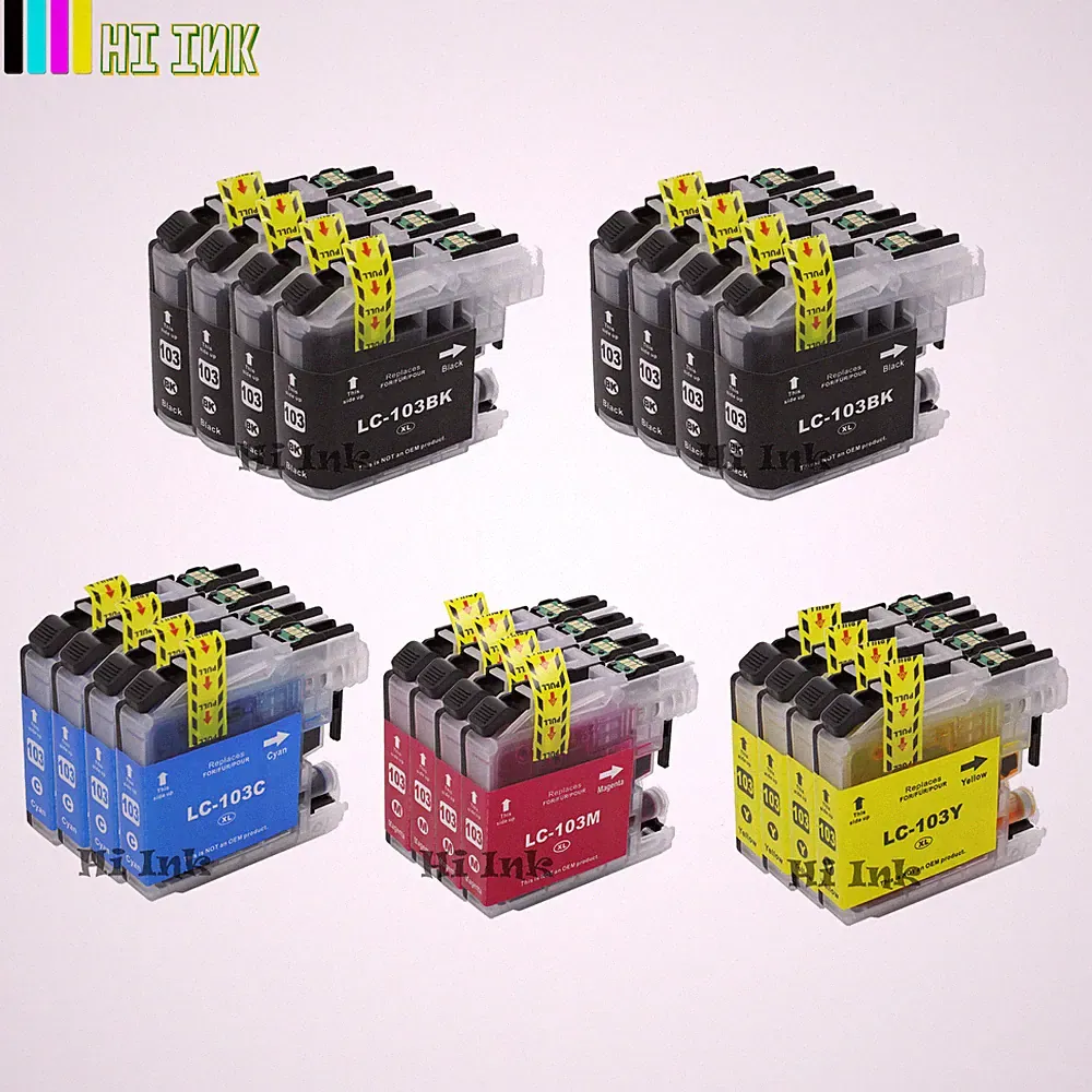 20PK LC103XL LC 103 High Yield Ink For Brother DCP-J152W MFC-J475DW Printer