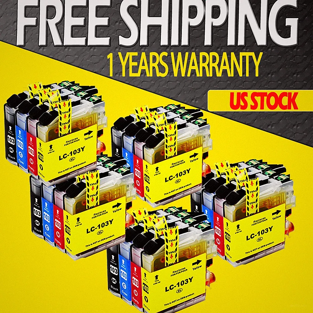 24 Pack LC103 XL Ink Set for Brother MFC Printers with Rich Colors