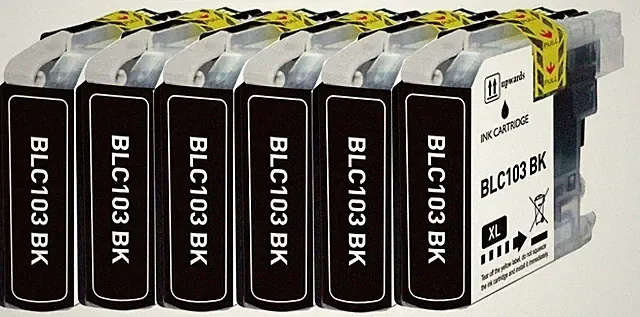 6PK BLACK Replacement Ink fits Brother LC103XL MFC-J470DW MFC-J475DW MFC-J875DW