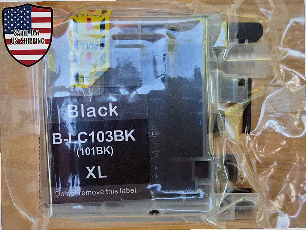 B-103 BK XL 101BK XL Ink Cartridges (Black) for Brother Printers
