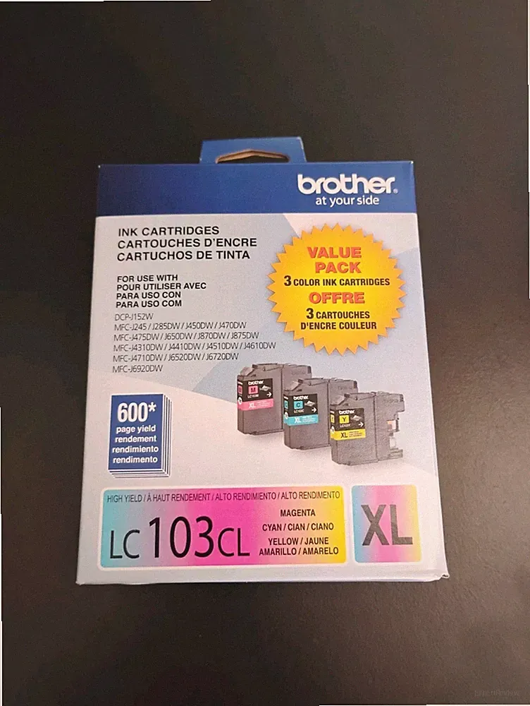 Brother Ink NEW SEALED Genuine LC103CL XL 3 Color Ink Cartridges OEM 3 Pack Set