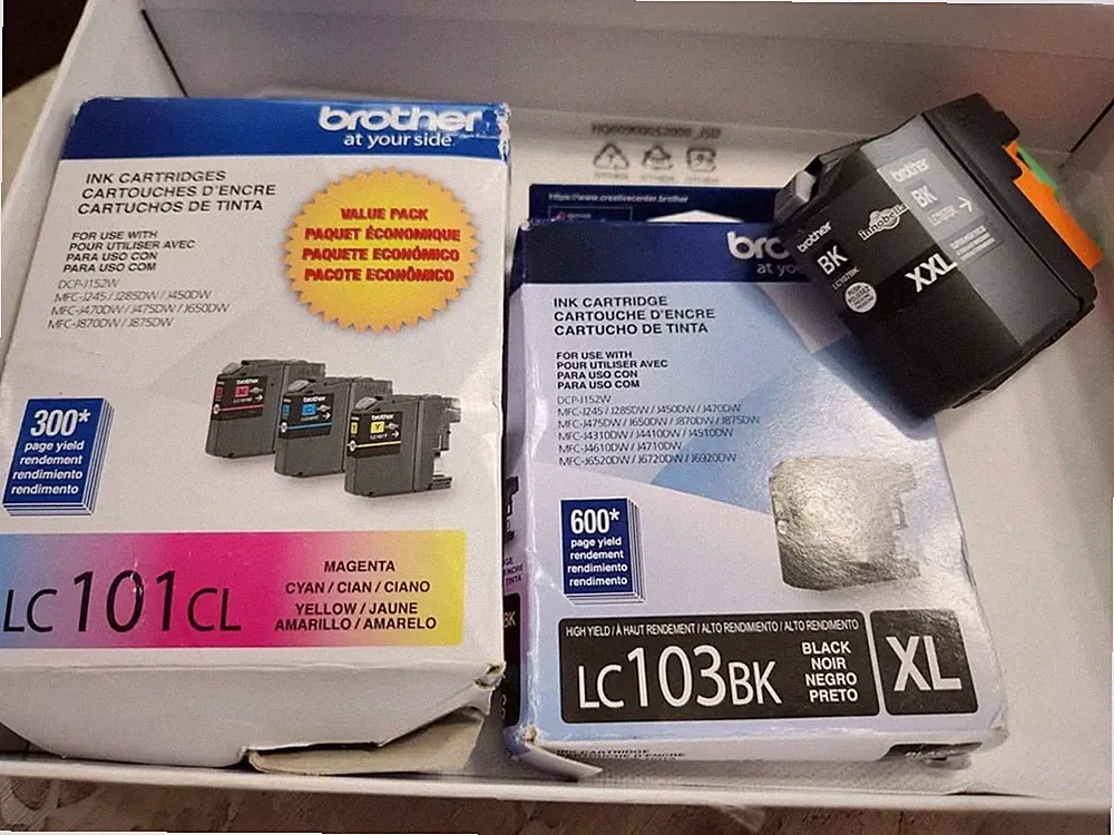 Brother LC101CL and LC103BK XL Ink Cartridges Combo Pack