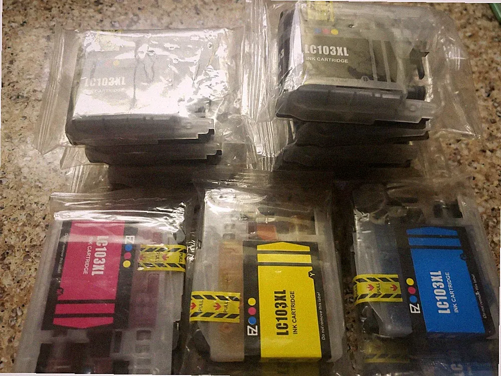 Brother LC103 LC103X Ink set of 12 Total 2-Magenta 2-Yellow 2-Cyan 6-Black Toner