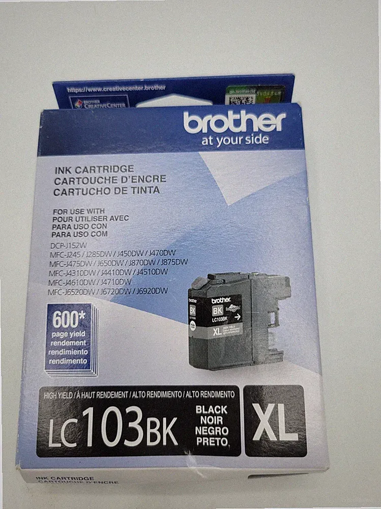 Brother LC103BK XL Black Ink Cartridge Genuine High Yield Printer Ink