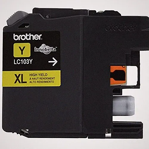 Brother Printer LC103Y High Yield Cartridge Ink, YELLOW