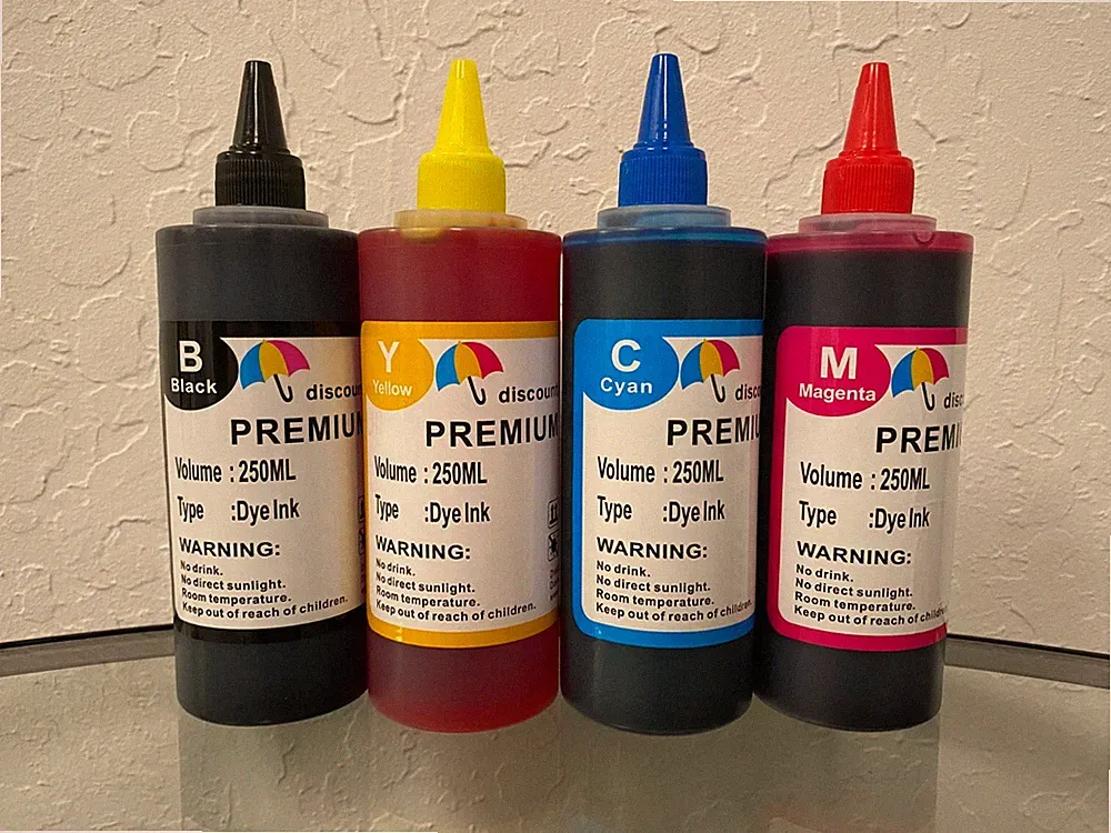 CIS BULK Ink Refill Bottles For Brother LC41 LC51 LC61 lc75 lc105 lc103 4x250ml