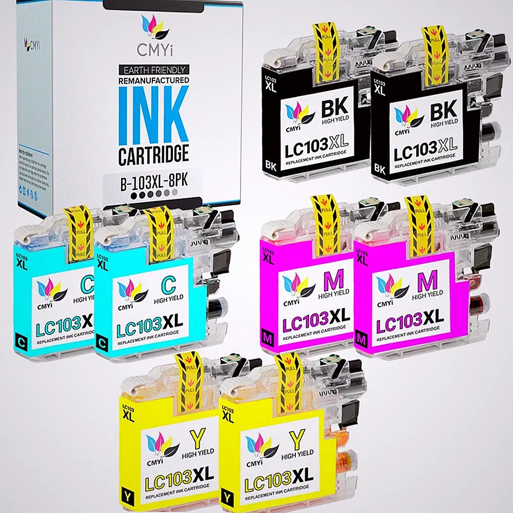 CMYi Compatible Black and Color Ink Lot fits Brother LC103XL