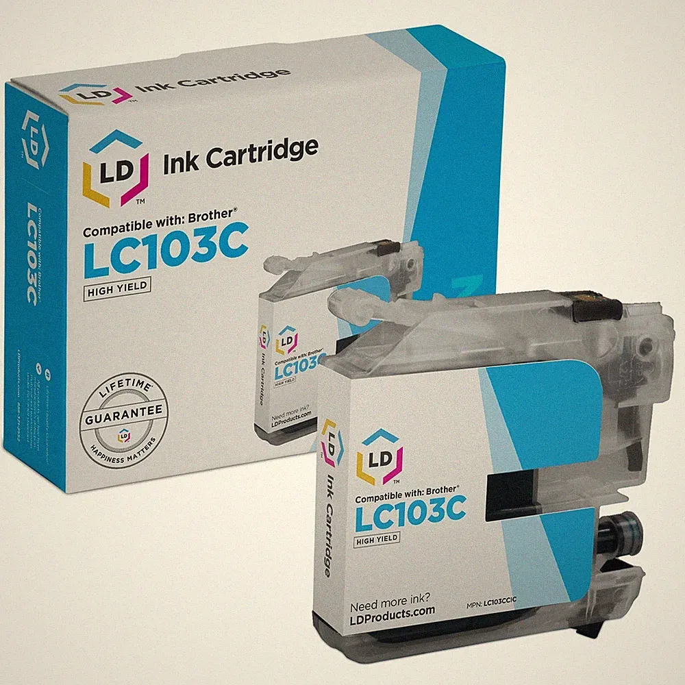 LD LC103C LC103 Cyan Ink Cartridge for Brother DCP-J152W MFC-J875DW MFC-J285DW