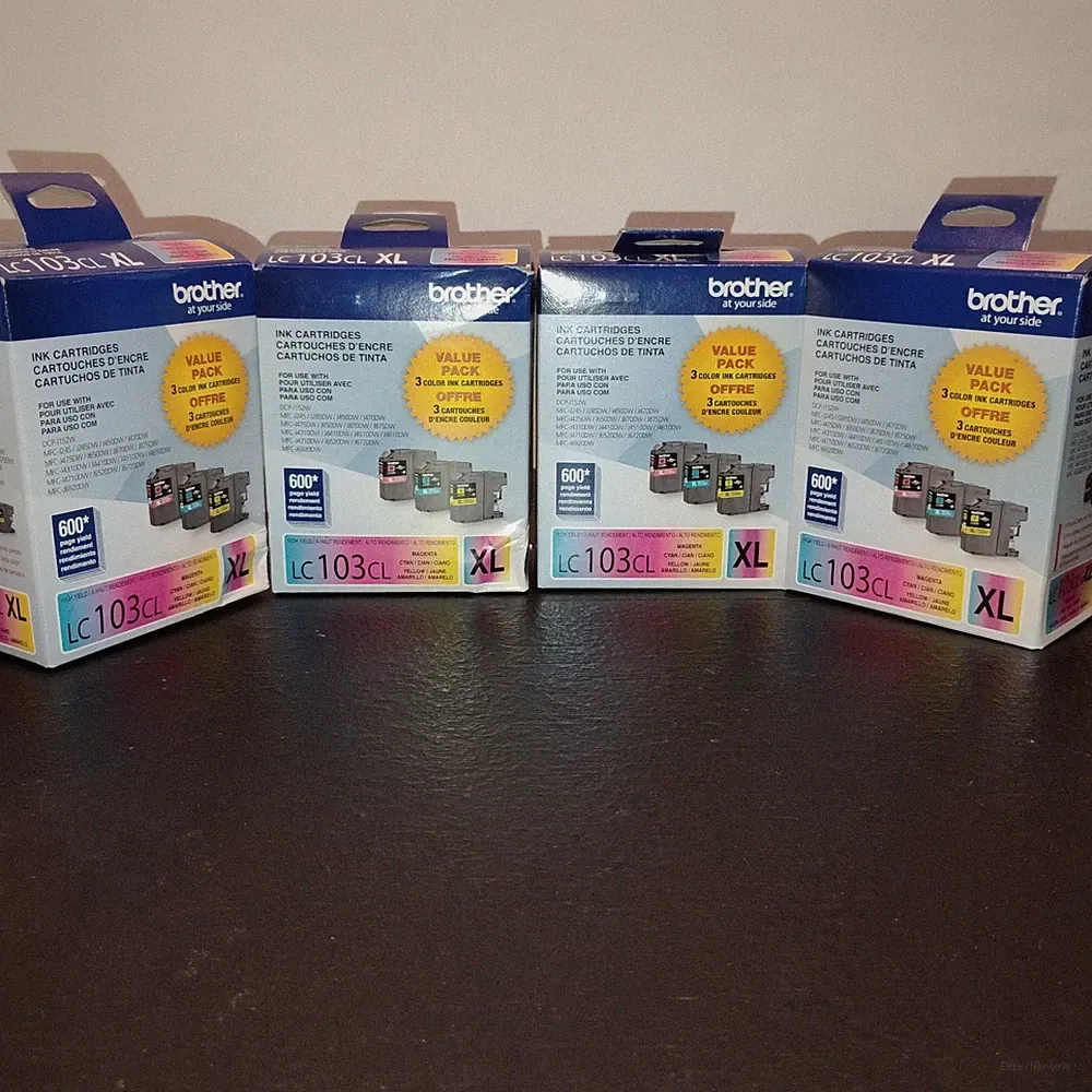 Lot Of 4 New Genuine Brother LC103CL XL 3 Pack Color Ink Cartridges 05/2026