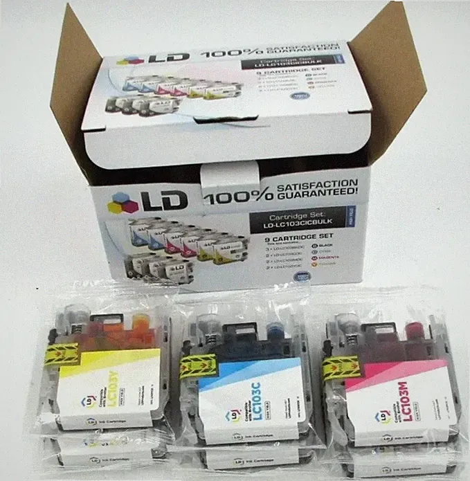 NEW LD For Brother LC103 6pk Black & Color LC103BCMY MFCJ245 Ink Cartridges