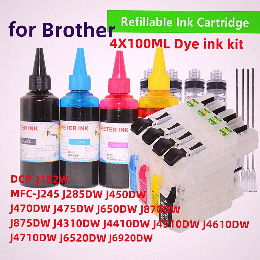 Refillable ink cartridge for Brother MFC J475DW J470DW J450DW Printer LC103 s